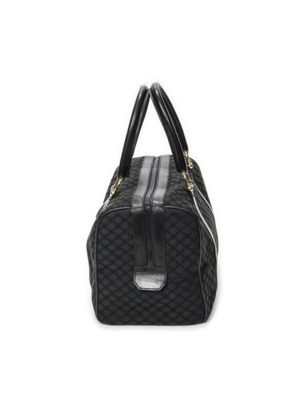 Celine Vintage Boston Black Macadam Canvas Shoulder Bag - Picture 3 of 10